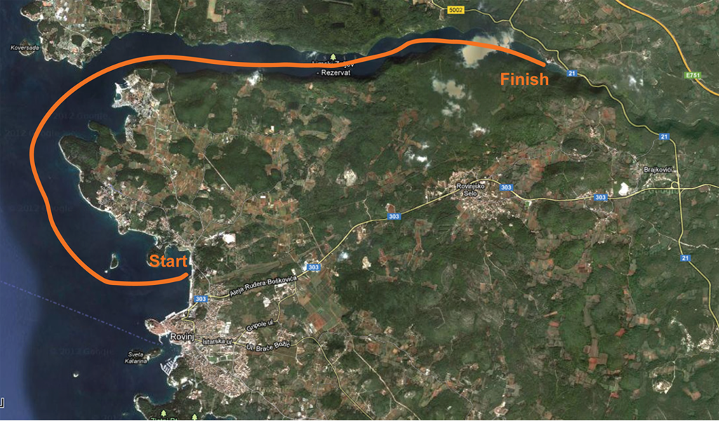 limski kanal karta Adistra   Kayaking in Istria limski kanal karta